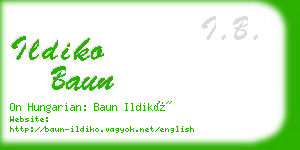 ildiko baun business card